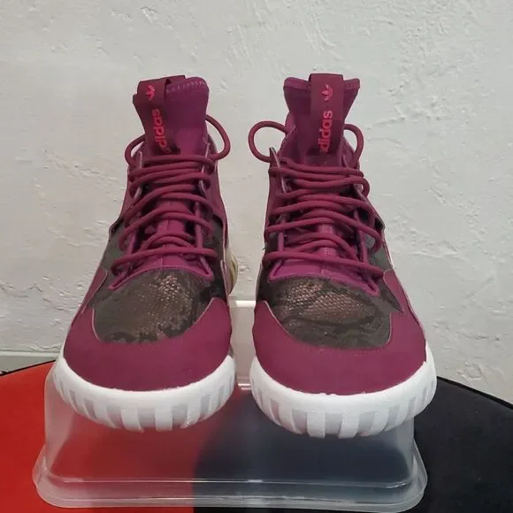 Adidas Tubular X Magenta Snakeskin Sneakers Size 8.5 Womens Or 6.5 Boys - Picture 3 of 16